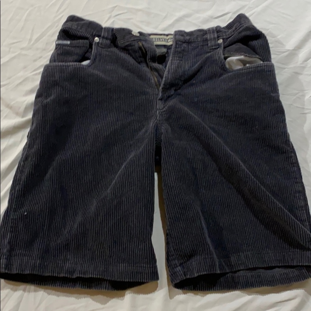 black/grey corduroy shorts. size 30